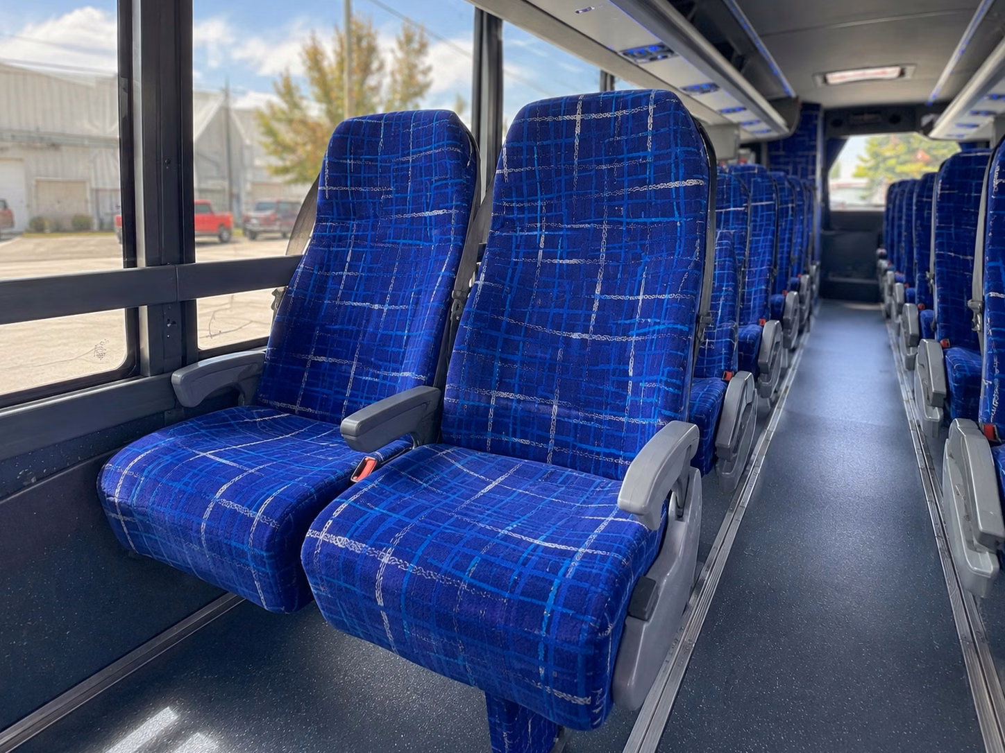 macon charter bus interior